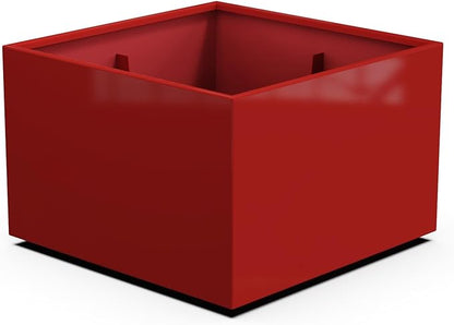 Plantercraft Powder-Coated Aluminum Planter Box - Square Cube - Metal All Weather | Indoor Outdoor | Made in USA | Fully Assembled