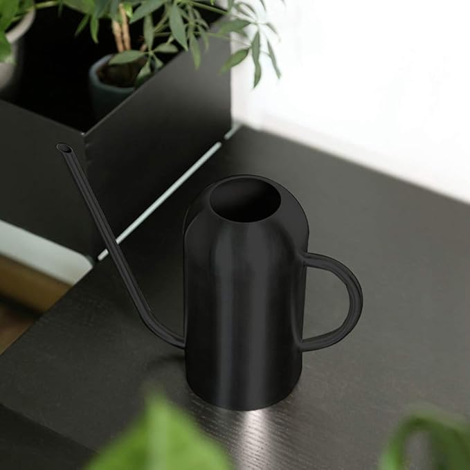 FLEXMAN 1.5L Watering Can, Multi Purpose Stainless Steel Indoor Outdoor Long Spout Watering Pot, Modern Style Watering Pot for Plant Sprinkler Irrigation, Potted Plants