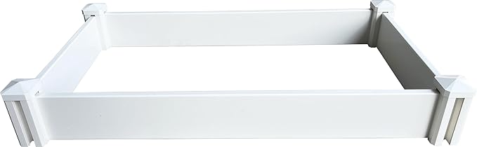 4' x 2' Vinyl Raised Garden Bed Screwless Planter Box for Gardening (1 PK)