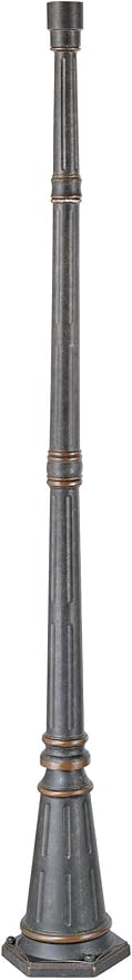 John Timberland Hepworth Traditional Outdoor Light Post and Cap Base Veranda Bronze 76 3/4" Accessory for Post Exterior House Porch Patio Outside Deck Yard Garden Driveway Home Lawn Walkway