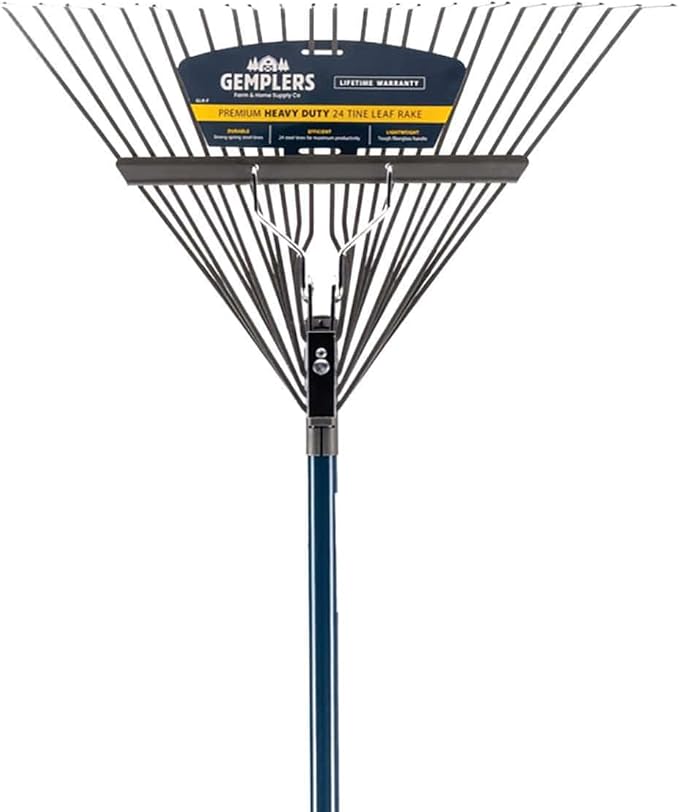 Gemplers 24-Tine Leaf Rake with Fiberglass Handle | 12 Pack