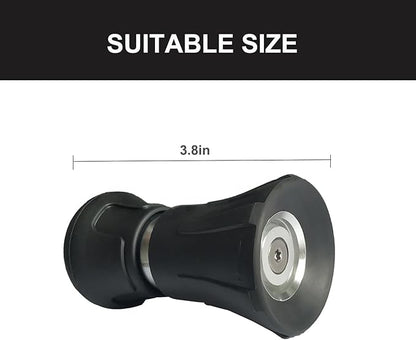 Heavy Duty Fireman Style Hose Nozzle - Fits All Standard Garden Hoses - High Pressure Sprayer Nozzle to Wash Your Car or Water Your Garden – Leak Proof (Black)