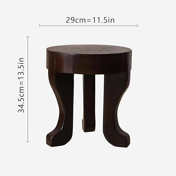 Wooden Stool、Solid Wood Three-Legged Stool、Side Table/nightstand, Shoe Bench, or Plant Stand.
