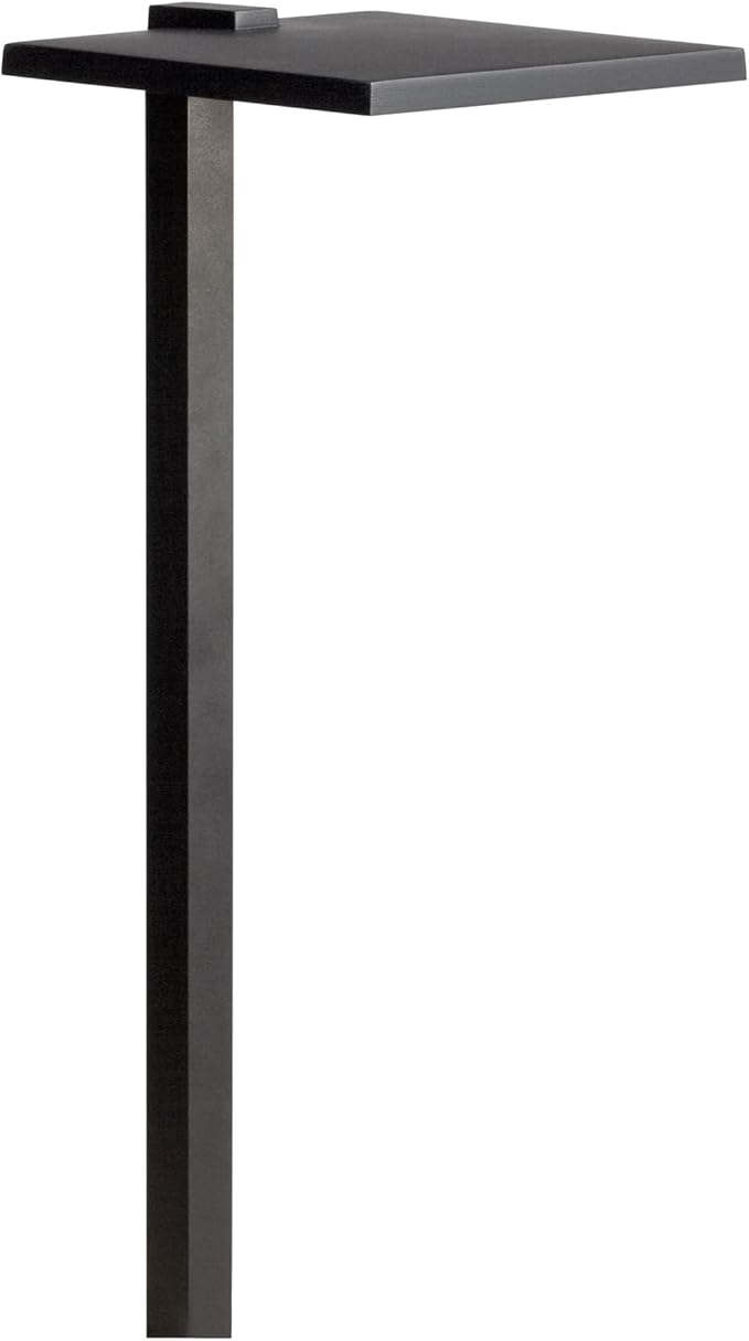 12 Volt 2700K LED 8" Shallow Shade Path Light in Textured Black