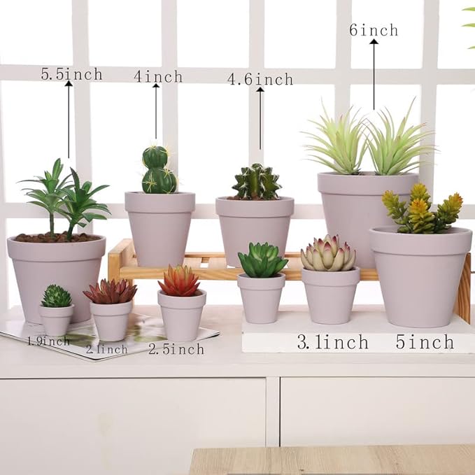 Yishang 1.9 Inch Tiny Pink Terracotta Pots Pack of 36-Small Mini White Clay Pots with Drainage Holes Flower Nursery Terra Cotta Planter for Tiny Cactus,Herb,Succulent Plants,Crafts