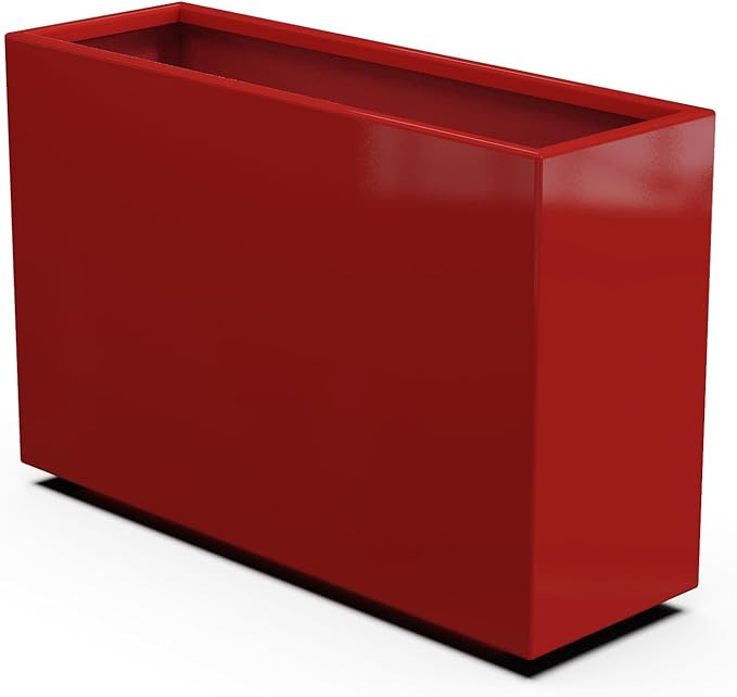 Plantercraft Powder-Coated Aluminum Planter Box - Rectangle - Metal All Weather | Indoor Outdoor | Made in USA | Fully Assembled