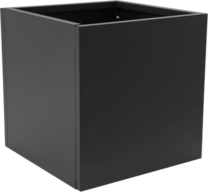 Steel Planter Box, 20" x 20" x 20" Square Planter Metal Box Tall Planters Heavy Duty Plant Boxes for Indoor Outdoor Tall Plants, Flowers or Shrubs (Black, 20" x 20" x 20")