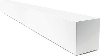 Buhbo White Rectangle Planter - Modern Steel Trough for Succulents, Indoor/Outdoor Use, 32 in, Includes Drainage Hole