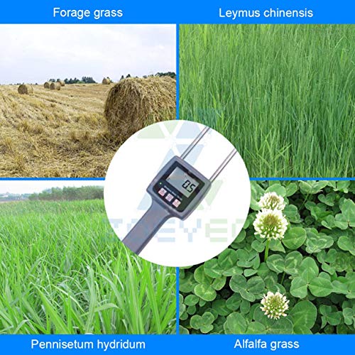 TK100 Multfunctional Digital Pin Type Fibre Moisture Meter Hay Moisture Meter for Non-Conductive Hay, Straw, Bran and More Fiber