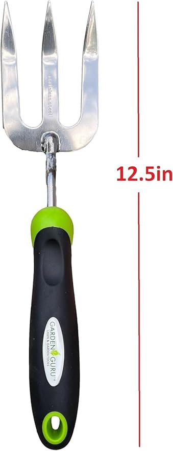 Garden Guru Stainless Steel Hand Weeder Fork Tool – Rust Resistant Stainless Steel – Ergonomic Handle – Great for Planting, Spreading Mulch, Weeding, Loosening & Transplanting Soil - 1 Case (50 Pcs)