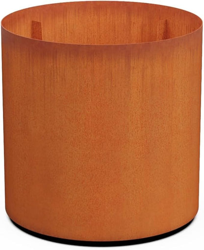 PLANTERCRAFT Corten Steel Metal Planter Box, Round Sizes, Modern Garden Steel planters for Commercial and Residential Outdoor Use.