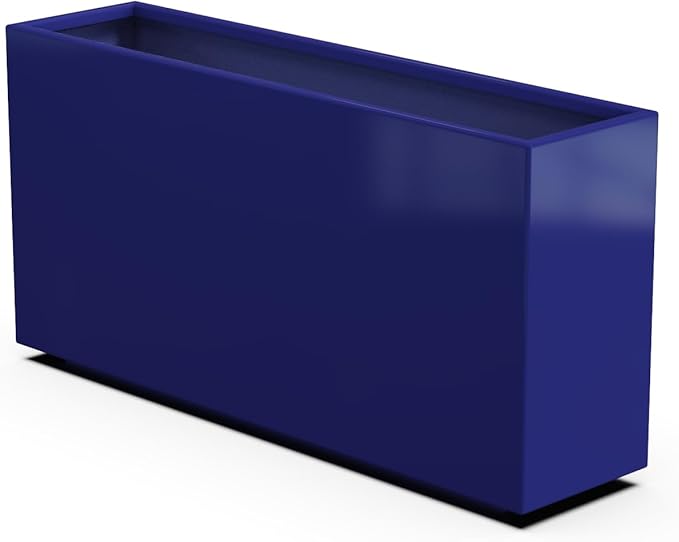 Plantercraft Powder-Coated Aluminum Planter Box - Rectangle - Metal All Weather | Indoor Outdoor | Made in USA | Fully Assembled