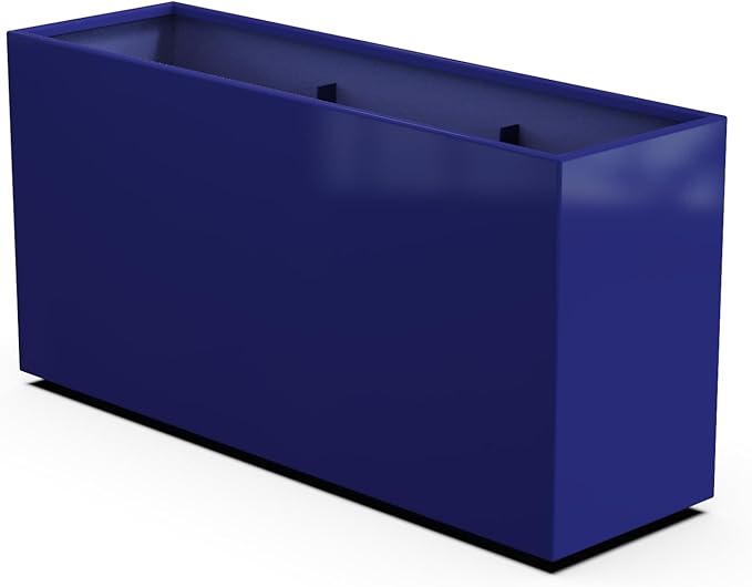 Plantercraft Powder-Coated Aluminum Planter Box - Rectangle - Metal All Weather | Indoor Outdoor | Made in USA | Fully Assembled