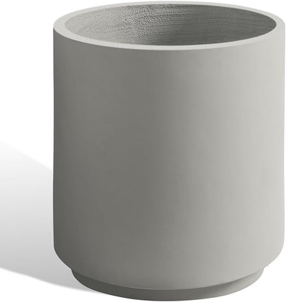 Round Concrete Planter Outdoor Indoor, Large Cement Plant Pots for Flowers (Gay, 12 inch)