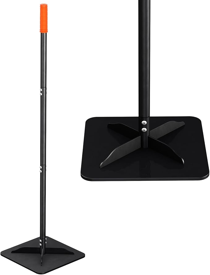 Steel Tampers Tool 12 X 12 Inch,Labor-Saving All-Steel Heavy-Duty, Landscaping, Installing Pavers and Repairing Asphalt Pavements, Black