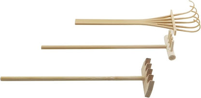 3PCS Small Sand Rakes Zen Garden Accessories Curved 4 Teeth and Triangular Teeth Rakes Sand Table Landscaping Karesansui Tools Office Desktop Decoration