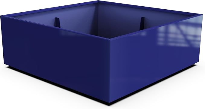 Plantercraft Powder-Coated Aluminum Planter Box - Square Cube - Metal All Weather | Indoor Outdoor | Made in USA | Fully Assembled