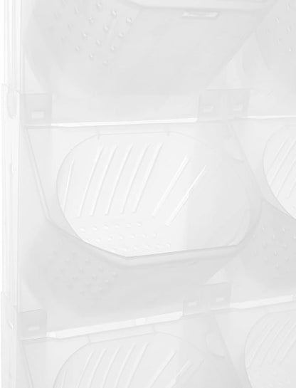 Wall-Mounted Flower Pot Holder for Indoor Outdoor Use on Balcony, Patio, Garden (36-Slot White)