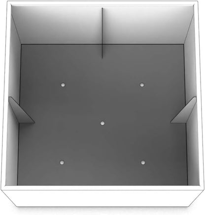 Plantercraft Powder-Coated Aluminum Planter Box - Square Cube - Metal All Weather | Indoor Outdoor Commercial Residential | Made in USA | Fully Assembled