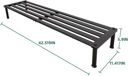 Metal Plant Stand, Rust-proof Aluminum Display Rack, Plants Display Stands Decoration Racks for Living Room Garden Balcony Patio (Ebony, 42.5Inch Low Leg)