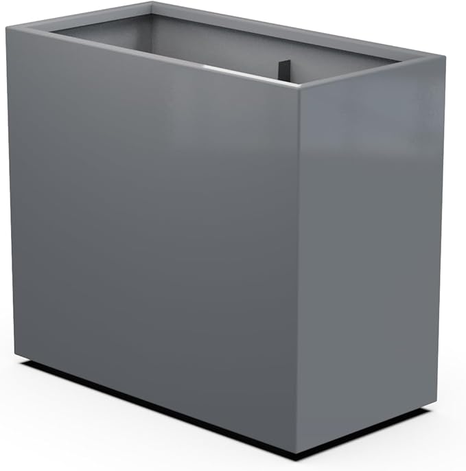 Plantercraft Powder-Coated Aluminum Planter Box - Rectangle - Metal All Weather | Indoor Outdoor | Made in USA | Fully Assembled