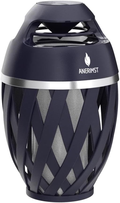 ANERIMST Unique Gifts for Men, Outdoor Bluetooth Speaker Waterproof Wireless with Torch LED Light, Birthday Gift for Boyfriend Him Dad, Cool for Garden, Patio, Outside (Blue Light)