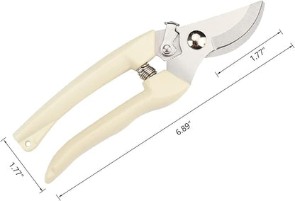 12 Pcs Garden Scissors for Plant, Tip Pruning Shears for Cutting Flowers, Trimming Plants, Bonsai and Fruits Picking (Bypass Blade Pruner)