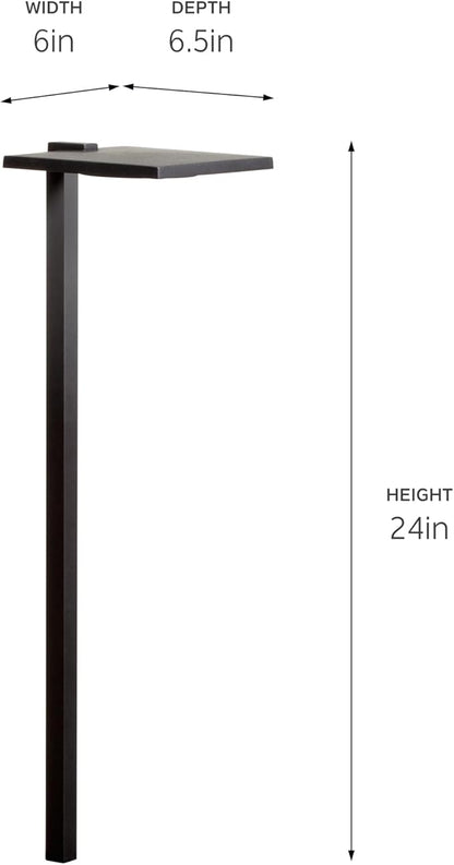 12 Volt 3000K LED 6" Shallow Shade Path Light in Textured Black