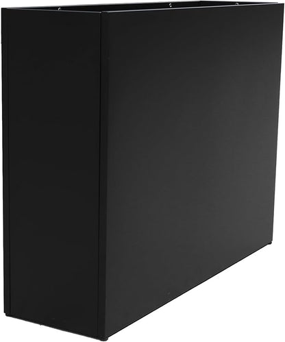 Kozyard 30”Lx12”Wx24”H Metal Planter Box Indoor Outdoor Rectangular Planter All-Weather with Drainage Holes Removable Grow Liner for Plants Flowers Shrubs