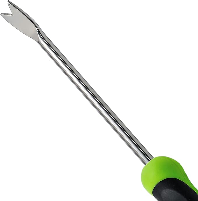 2 Pcs Dandelion Weeder Puller Tool with Soft Handle, Stainless Steel Garden Weed Remover Tool Weed Puller Tool Garden Weeder for Lawn Farmland Transplant Gardening Plant Tool