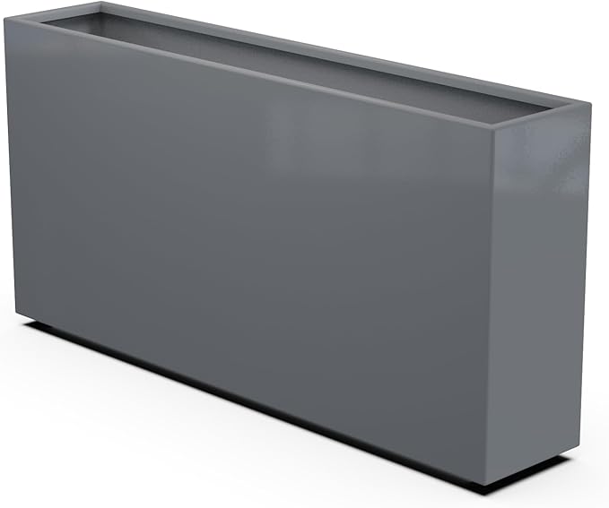 Plantercraft Powder-Coated Aluminum Planter Box - Rectangle - Metal All Weather | Indoor Outdoor | Made in USA | Fully Assembled