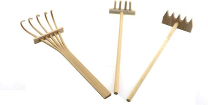 3PCS Small Sand Rakes Zen Garden Accessories Curved 4 Teeth and Triangular Teeth Rakes Sand Table Landscaping Karesansui Tools Office Desktop Decoration