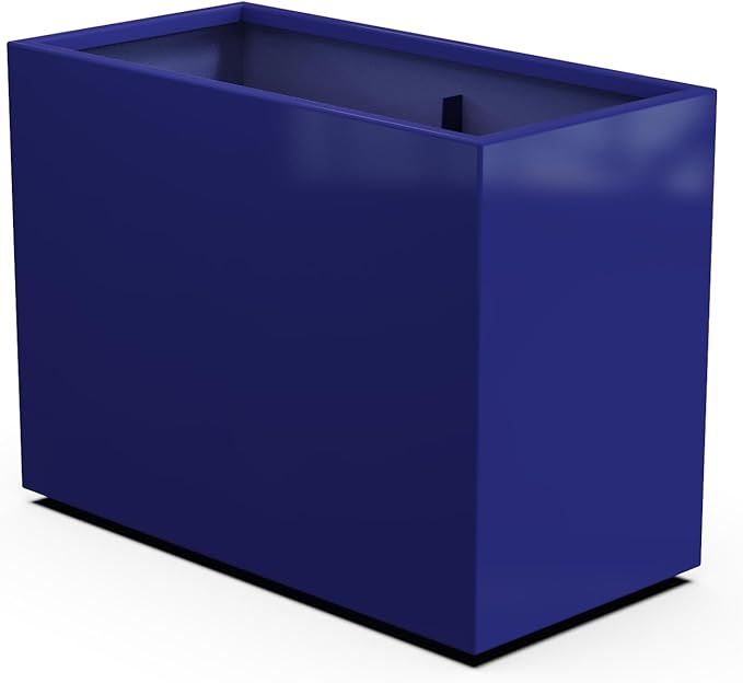 Plantercraft Powder-Coated Aluminum Planter Box - Rectangle - Metal All Weather | Indoor Outdoor | Made in USA | Fully Assembled