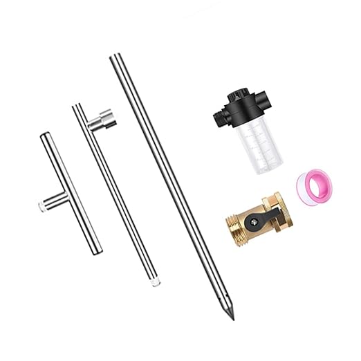 Complete Root Watering Set Stainless Steel Irrigation Spikes Fertilizers Bottle Brass Valves for Shrub Fruit Trees Heavy Duty Root Irrigation Tool