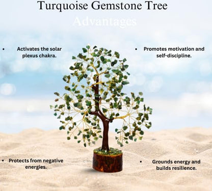 Green Aventurine Gemstone Tree with Golden Wire – Feng Shui Crystal Bonsai for Abundance, Healing & Décor