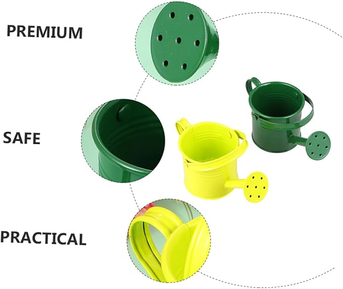 COHEALI 2pcs Iron Watering Cans for Modern Design Large Opening for Easy Refill Safe Material for Indoor and Outdoor Plant Gardening and Home Decoration