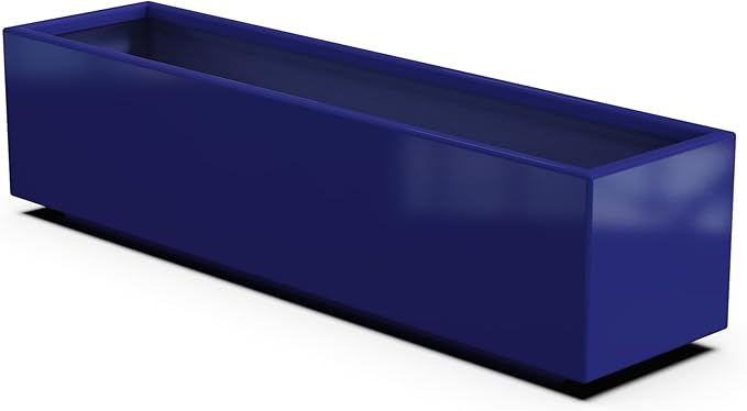 Plantercraft Powder-Coated Aluminum Planter Box - Rectangle - Metal All Weather | Indoor Outdoor | Made in USA | Fully Assembled