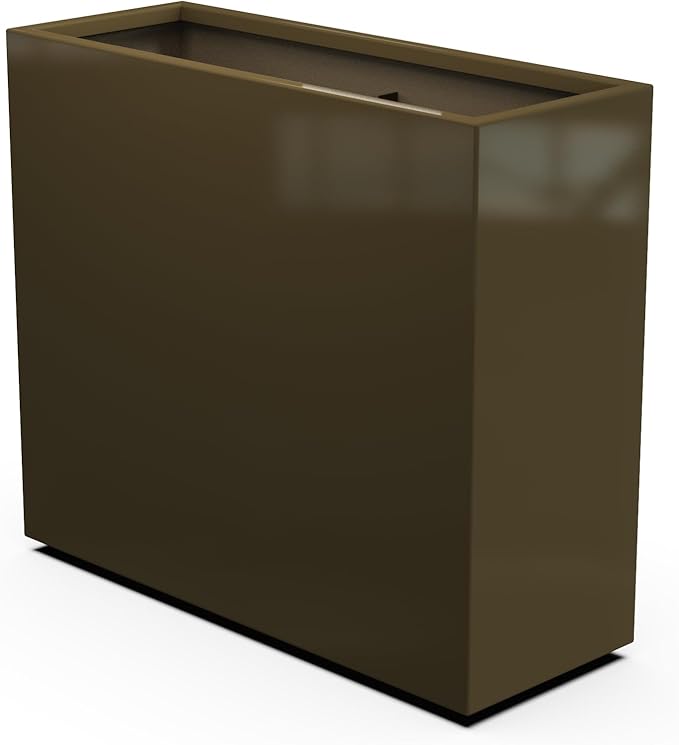 Plantercraft Powder-Coated Aluminum Planter Box - Rectangle - Metal All Weather | Indoor Outdoor | Made in USA | Fully Assembled