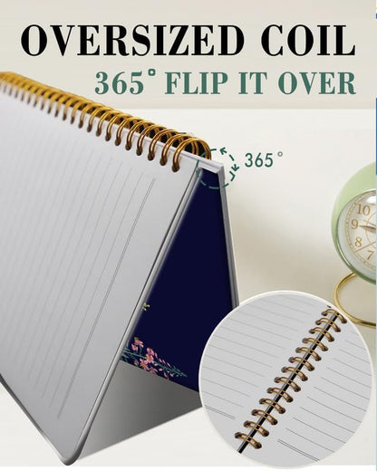 Spiral Journal Notebook,A5 Hardcover Lined Journals for Women Girl 6 x 8.3 in,120 Pages Thick Paper,Cute College Ruled Writing Notebook for Gifts Office Work School(Garden Flower)