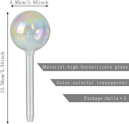 3Pcs Small Watering Globes Colorful Small Plant Watering Globes Plant Watering Globes Hand Blown Glass Indoor Plant Watering Globes