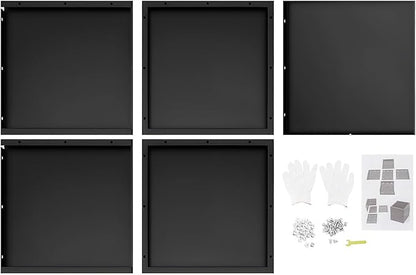 Steel Planter Box Square Indoor Outdoor Planters Large Metal Planter Flower Pot for Garden Patio Deck Yard Commercial Residential (Black, 20" L x 20" W x 20" H)