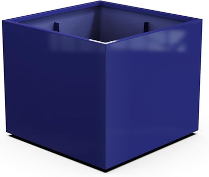 Plantercraft Powder-Coated Aluminum Planter Box - Square Cube - Metal All Weather | Indoor Outdoor | Made in USA | Fully Assembled