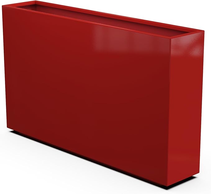 Plantercraft Powder-Coated Aluminum Planter Box - Rectangle - Metal All Weather | Indoor Outdoor | Made in USA | Fully Assembled