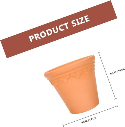 TIDTALEO 2pcs Terracotta Flower Pots with Drainage Rustic Garden Planters for Indoor Outdoor Plants Lightweight Clay Planting Pots for Succulents Seedlings and Home Decor