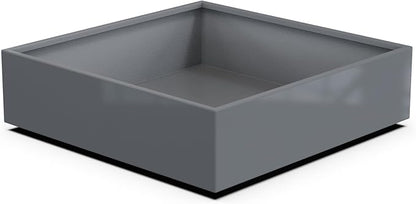 Plantercraft Powder-Coated Aluminum Planter Box - Square Cube - Metal All Weather | Indoor Outdoor | Made in USA | Fully Assembled
