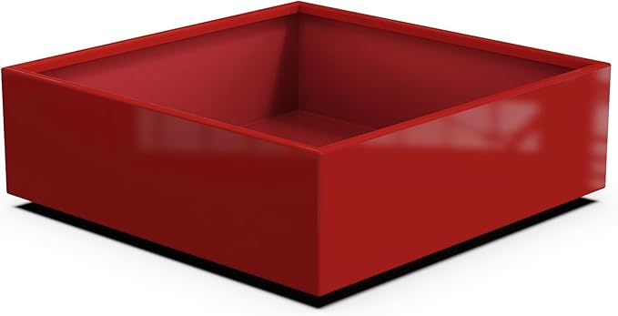 Plantercraft Powder-Coated Aluminum Planter Box - Square Cube - Metal All Weather | Indoor Outdoor | Made in USA | Fully Assembled