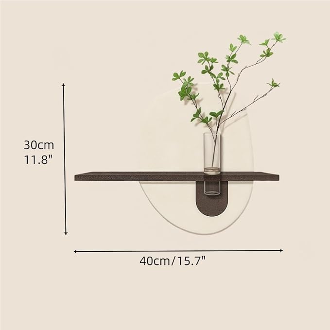 Creative Sandstone Wall Art Decor, Wall Decoration with Vase and Artificial Plant, Three-Dimensional Wall Mural for Living Room, Restaurant(White)