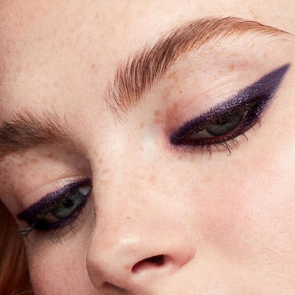 MAKE Beauty Continuum Waterproof Gel Eyeliner Pencil. Creamy, Pigmented Multi-Use, including Waterline with Built-in Sharpener and Blending Brush. Smudge-Proof Makeup. Shade - Violet Abyss, Purple