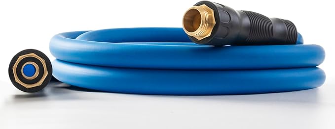5/8" Hot/Cold Water Hose 10ft, -50℉ To 190℉ Heavy Duty,Flexible,Burst 600 Psi 3/4" Brass Fittings with Swivel Grip Handle for Outdoor,Yard, Farm, Blue