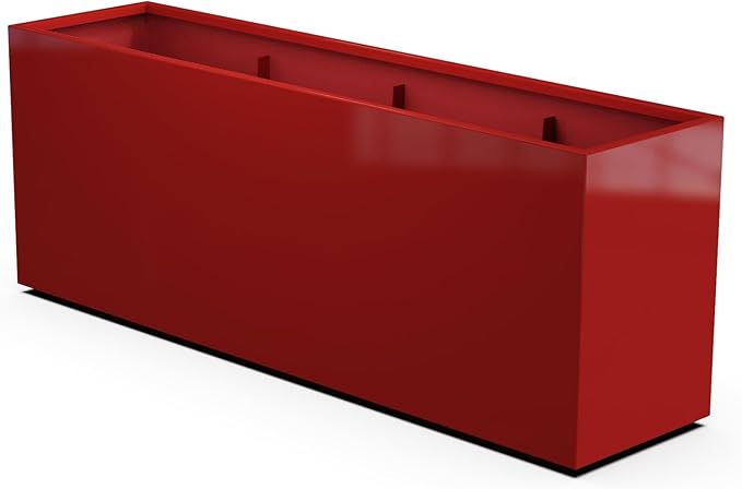 Plantercraft Powder-Coated Aluminum Planter Box - Rectangle - Metal All Weather | Indoor Outdoor | Made in USA | Fully Assembled